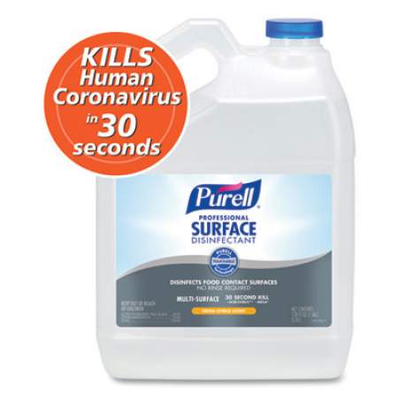 PURELL Professional Surface Disinfectant, Fresh Citrus, 1 gal Bottle, 4/Carton (434204)