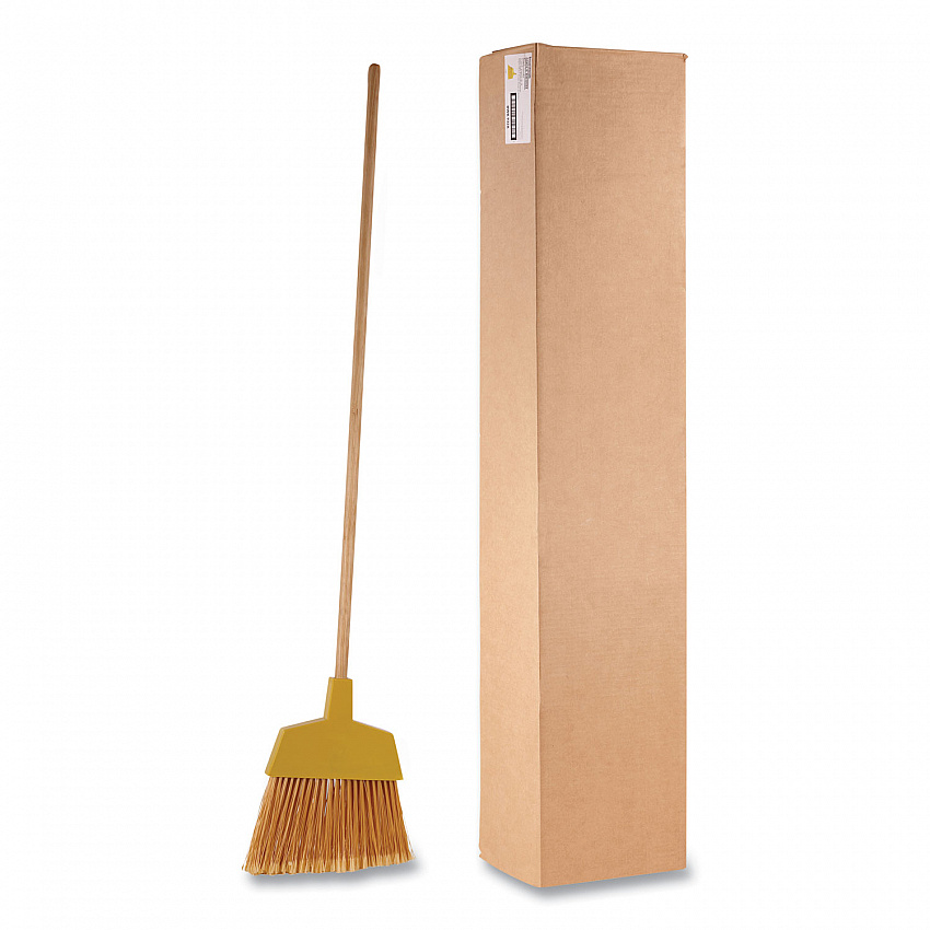 Angler Broom, 53" Length, Yellow, 12/Carton (932ACT)