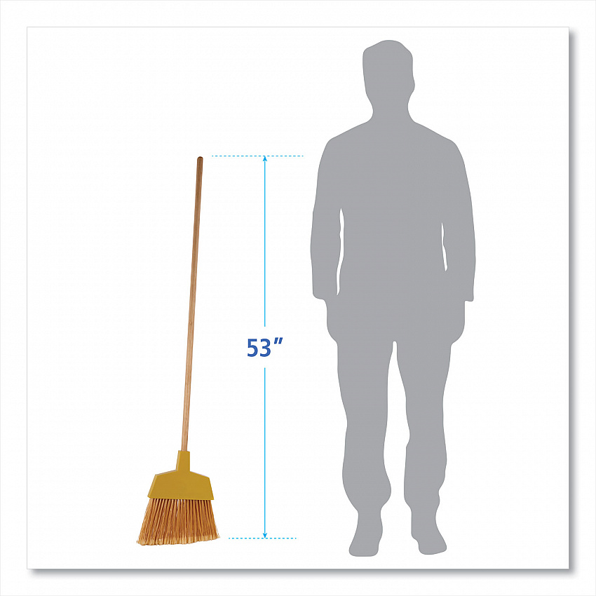 Angler Broom, 53" Length, Yellow (932AEA)