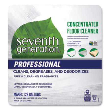 Seventh Generation Professional Concentrated Floor Cleaner, Free and Clear, 1 gal Bottle (44814EA)