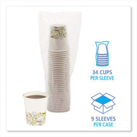 Boardwalk Convenience Pack Paper Hot Cups, 8 oz, Deerfield Print, 9 Cups/Sleeve, 34 Sleeves/Carton (DEER8HCUPOP)