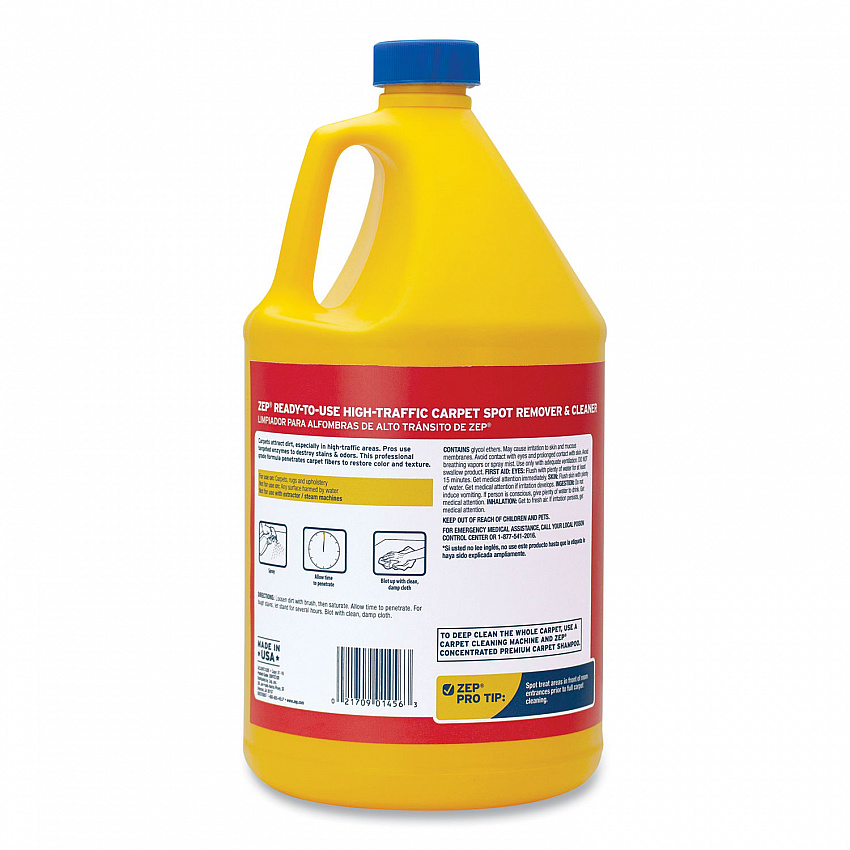 High Traffic Carpet Cleaner, 128 oz Bottle (ZUHTC128EA)