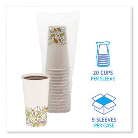Boardwalk Convenience Pack Paper Hot Cups, 20 oz, Deerfield Print, 9 Cups/Sleeve, 15 Sleeves/Carton (DEER20HCUPOP)