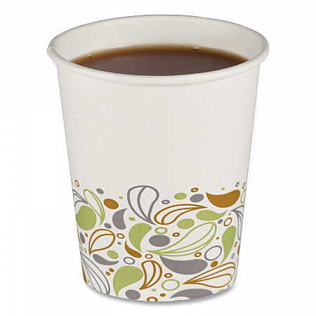 Deerfield Printed Paper Hot Cups, 8 oz, 50/Sleeve, 20 Sleeves/Carton (DEER8HCUP)
