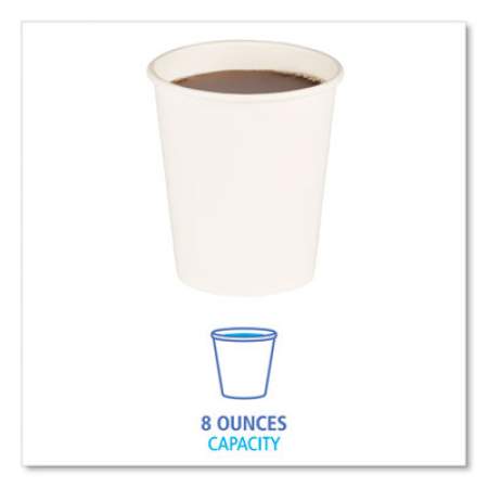 Boardwalk Convenience Pack Paper Hot Cups, 8 oz, White, 9 Cups/Sleeve, 34 Sleeves/Carton (WHT8HCUPOP)