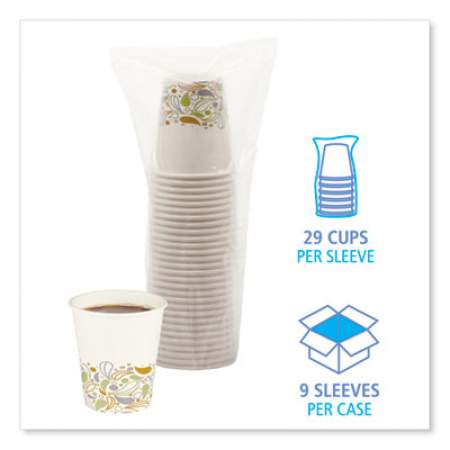Boardwalk Convenience Pack Paper Hot Cups, 10 oz, Deerfield Print, 9 Cups/Sleeve, 29 Sleeves/Carton (DEER10HCUPOP)