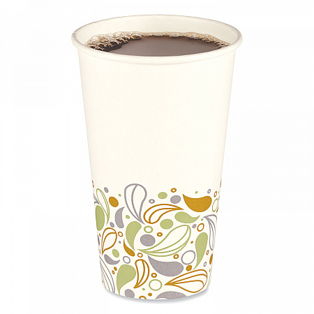 Deerfield Printed Paper Hot Cups, 16 oz, 50/Sleeve, 20 Sleeves/Carton (DEER16HCUP)