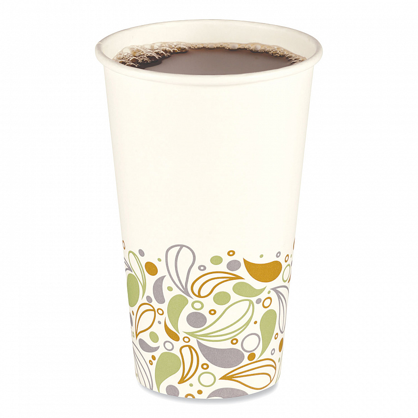 Deerfield Printed Paper Hot Cups, 16 oz, 50/Sleeve, 20 Sleeves/Carton (DEER16HCUP)