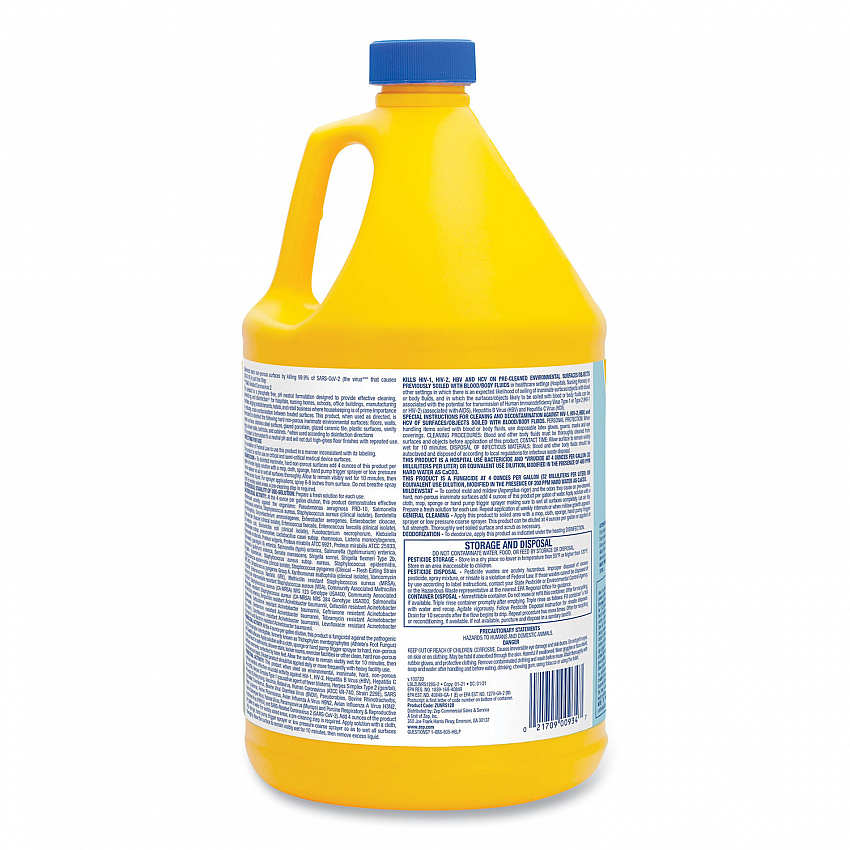 No-Rinse Floor Disinfectant, 1 gal, 4/Carton (ZUNRS128CT)