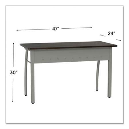 Linea Italia Trento Line Rectangular Desk, 47.25" x 23.63" x 29.5", Mocha/Gray (TR733MOC)