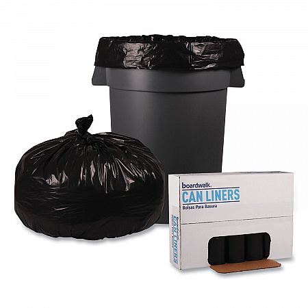Recycled Low-Density Polyethylene Can Liners, 60 gal, 1.8 mil, 38