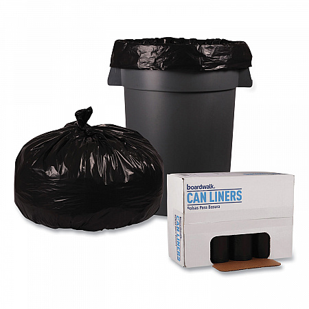 Recycled Low-Density Polyethylene Can Liners, 60 gal, 1.6 mil, 38