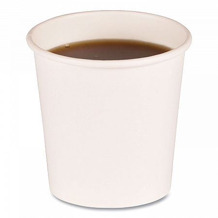 Paper Hot Cups, 4 oz, White, 50/Sleeve, 20 Sleeves/Carton (WHT4HCUP)