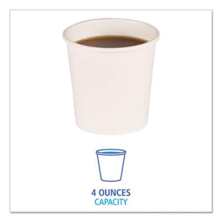 Boardwalk Paper Hot Cups, 4 oz, White, 20 Cups/Sleeve, 50 Sleeves/Carton (WHT4HCUP)