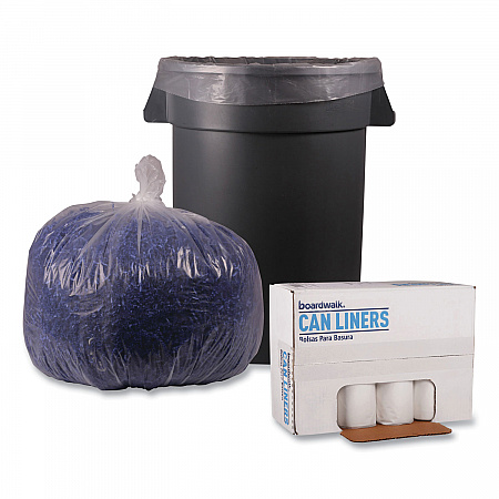 Recycled Low-Density Polyethylene Can Liners, 33 gal, 1.1 mil, 33