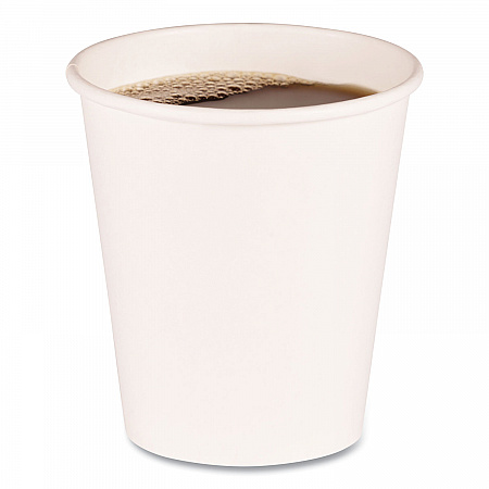 Paper Hot Cups, 10 oz, White, 50/Sleeve, 20 Sleeves/Carton (WHT10HCUP)