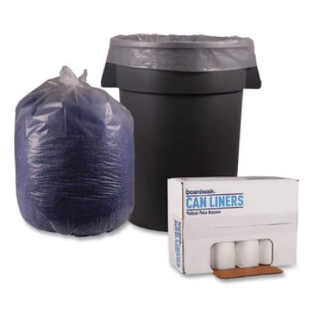 Boardwalk Low Density Repro Can Liners, 56 gal, 1.4 mil, 43" x 47", Clear, 10 Bags/Roll, 10 Rolls/Carton (536)