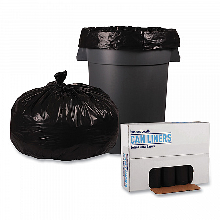 Recycled Low-Density Polyethylene Can Liners, 56 gal, 1.2 mil, 43