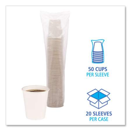Boardwalk Paper Hot Cups, 10 oz, White, 20 Cups/Sleeve, 50 Sleeves/Carton (WHT10HCUP)