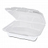 Vented Foam Hinged Lid Container, Dual Tab Lock, 3 Compartments, 8.4 x 8 x 3, White, 150/Carton (YTD188030000)