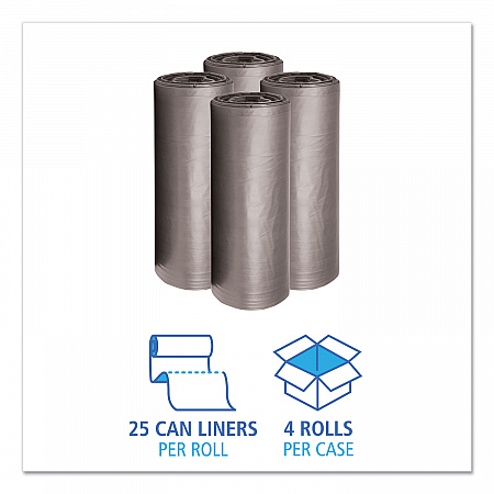 Low-Density Waste Can Liners, 60 gal, 0.95 mil, 38