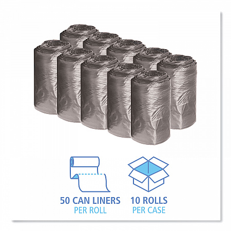 Low-Density Waste Can Liners, 16 gal, 0.35 mil, 24