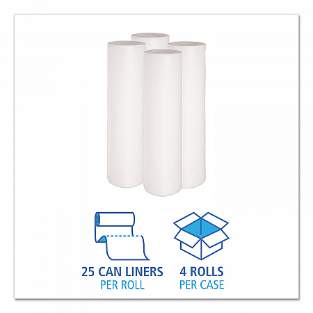 Low-Density Waste Can Liners, 56 gal, 0.6 mil, 43