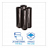 Low-Density Waste Can Liners, 45 gal, 0.6 mil, 40