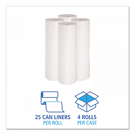 Low-Density Waste Can Liners, 60 gal, 0.6 mil, 38