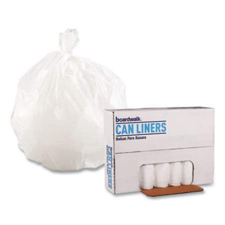 Boardwalk Low-Density Waste Can Liners, 16 gal, 0.4 mil, 24" x 32", White, 500/Carton (2432EXH)