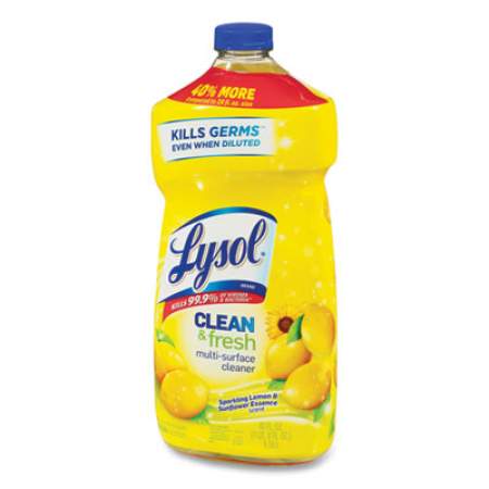 LYSOL Clean and Fresh Multi-Surface Cleaner, Sparkling Lemon and Sunflower Essence, 40 oz Bottle, 9/Carton (78626CT)