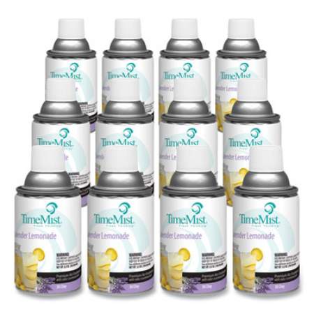 TimeMist Premium Metered Air Freshener Refill, Lavender Lemonade, 5.3 oz Aerosol Spray, 12/Carton (1042757)