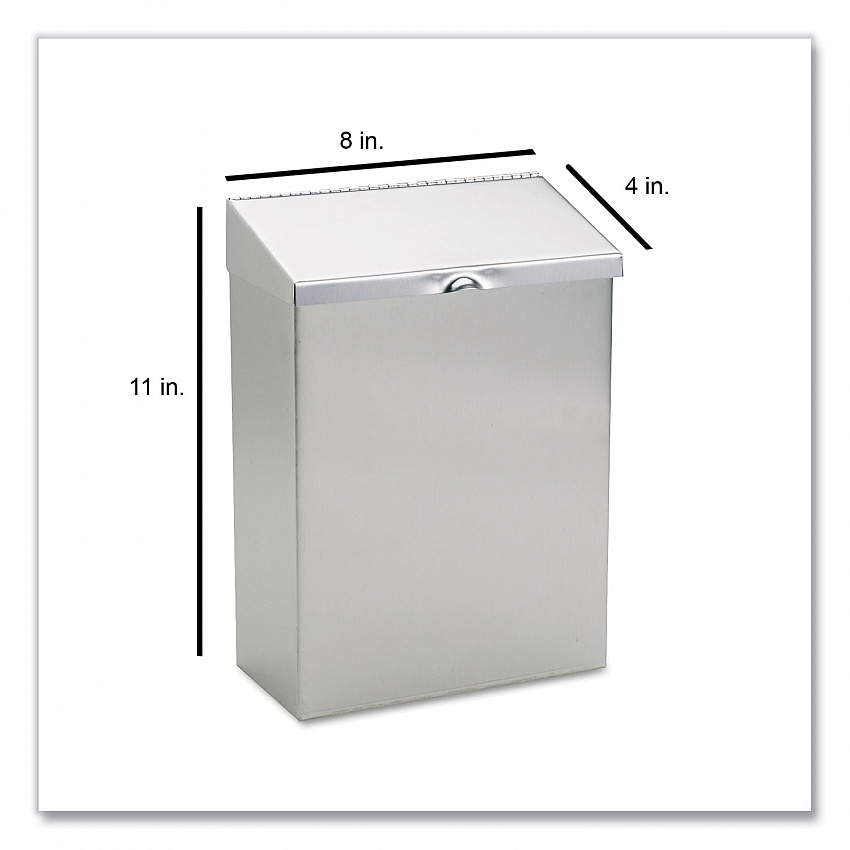 Wall Mount Sanitary Napkin Receptacle, Stainless Steel (ND1E)