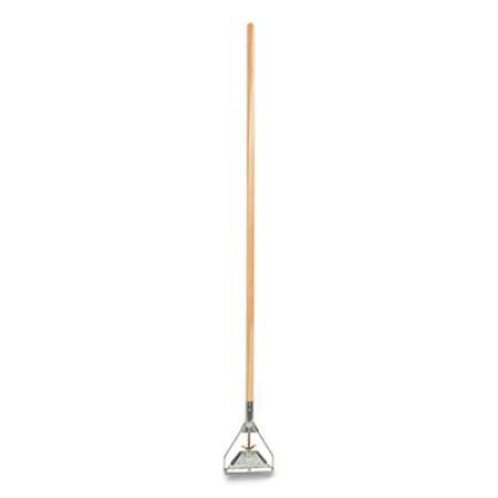 Boardwalk Quick Change Metal Head Mop Handle for No. 20 and Up Heads, 54" Wood Handle (605)