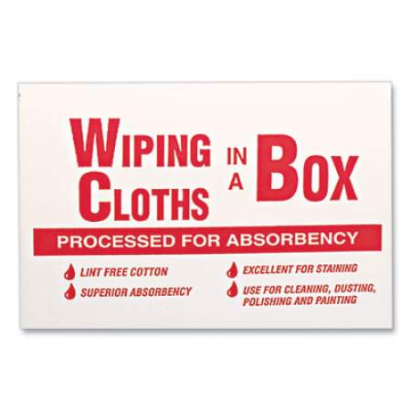 General Supply Multipurpose Reusable Wiping Cloths, Cotton, White, 5lb Box (N205CW05)
