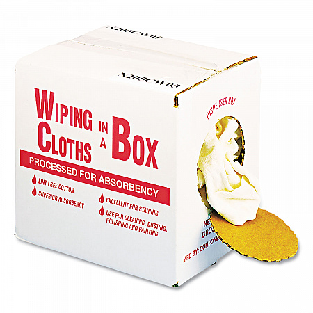 Multipurpose Reusable Wiping Cloths, Cotton, 5 lb Box, Assorted Sizes and Colors (N205CW05)
