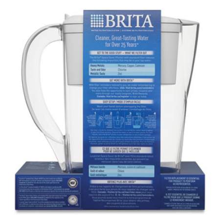 Brita Space Saver Water Filter Pitcher, 48 oz, 6 Cups (35566)
