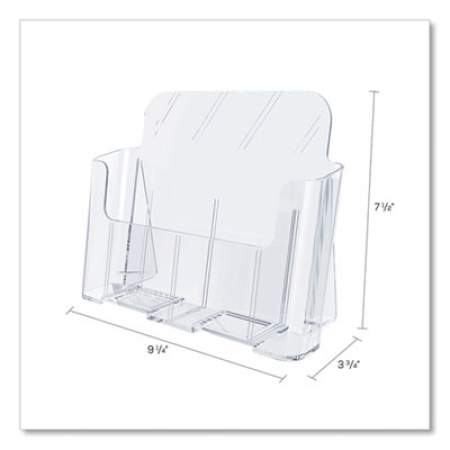 deflecto DocuHolder for Countertop/Wall-Mount, Leaflet Size, 9.25 x 3.75 x 7.75, Clear (74001)