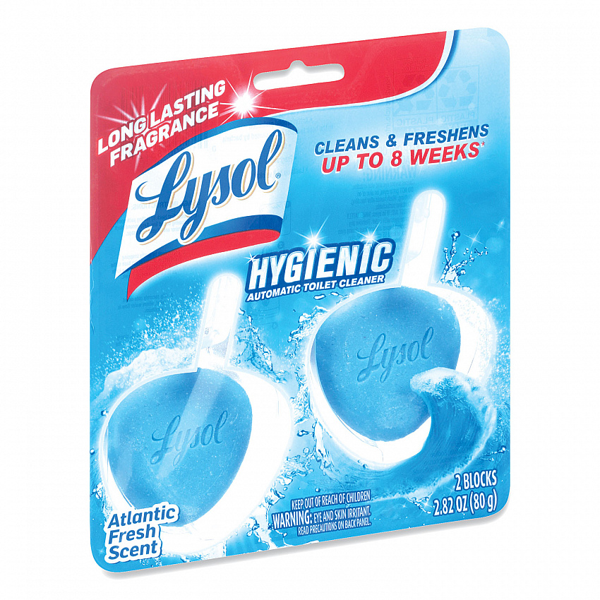 Hygienic Automatic Toilet Bowl Cleaner, Atlantic Fresh Scent, 2/Pack (83721)