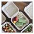 World Centric Fiber Hinged Containers, 3-Compartments, 9 x 9 x 3, Natural, 300/Carton (TOSCU9T)