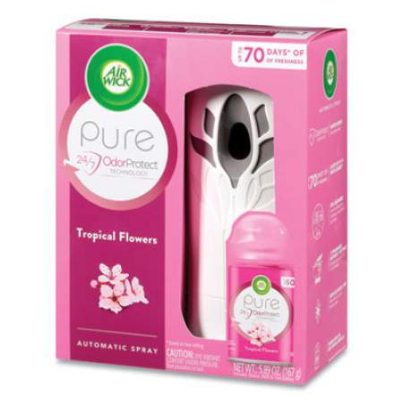 Air Wick Freshmatic Ultra Automatic Pure Starter Kit, 5.94 x 3.31 x 7.63, White, Tropical Flowers (88414KT)