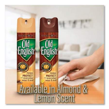 OLD ENGLISH Furniture Polish, Fresh Lemon Scent, 12.5 oz Aerosol Spray, 12/Carton (74035CT)