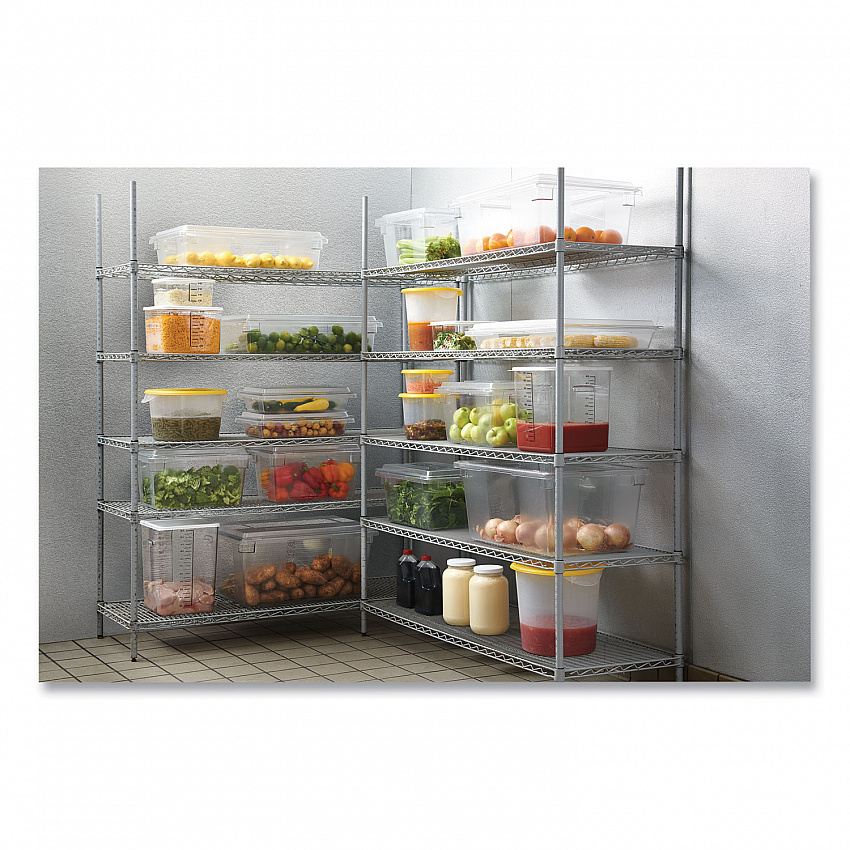 Food/Tote Boxes, 21.5 gal, 26 x 18 x 15, Clear, Plastic (3301CLE)