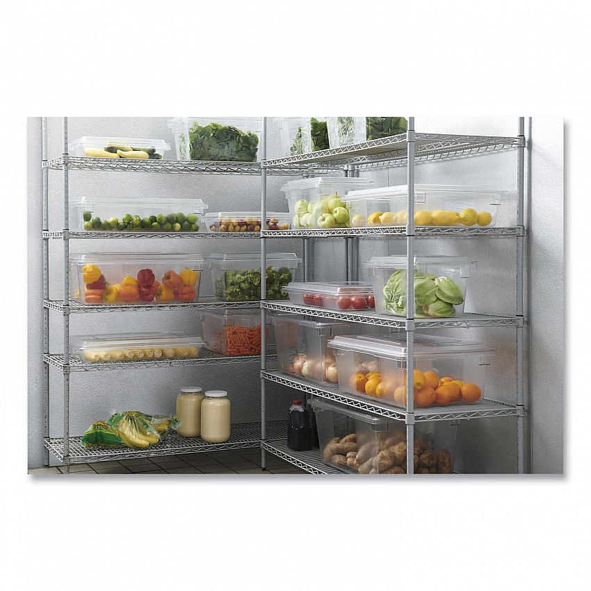 Food/Tote Boxes, 21.5 gal, 26 x 18 x 15, Clear, Plastic (3301CLE)