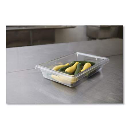 Rubbermaid Commercial Food/Tote Boxes, 5 gal, 26 x 18 x 3.5, Clear (3306CLE)