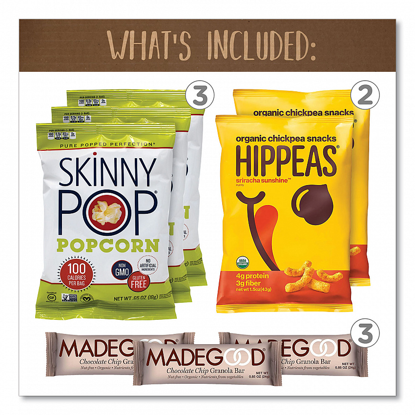 Vegan Snack Box, 15 Assorted Snacks/Box (70000126)