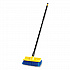 Bi-Level Deck Scrub Brush, Blue Polypropylene Bristles, 10
