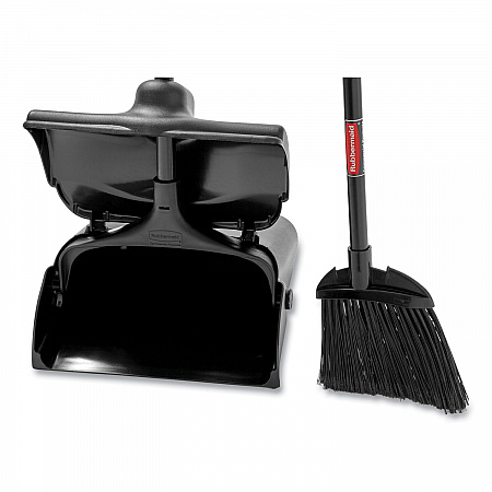Lobby Pro Upright Dustpan, with Cover, 12.5 x 37, Plastic/Metal, Black (253200BLA)