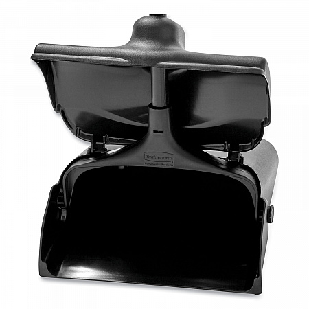 Lobby Pro Upright Dustpan, with Cover, 12.5 x 37, Plastic/Metal, Black (253200BLA)