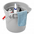 BRUTE Round Utility Pail, 14 qt, Plastic, Gray, 12